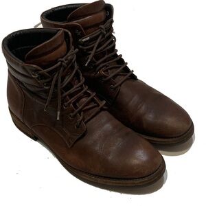 9 / GEOX Men's Brown Leather Boots
